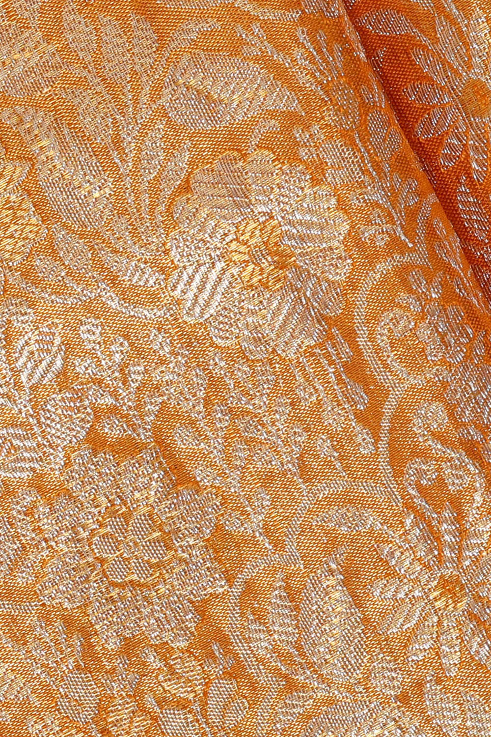 Image of Kanchipattu Golden Yellow Brocade Saree