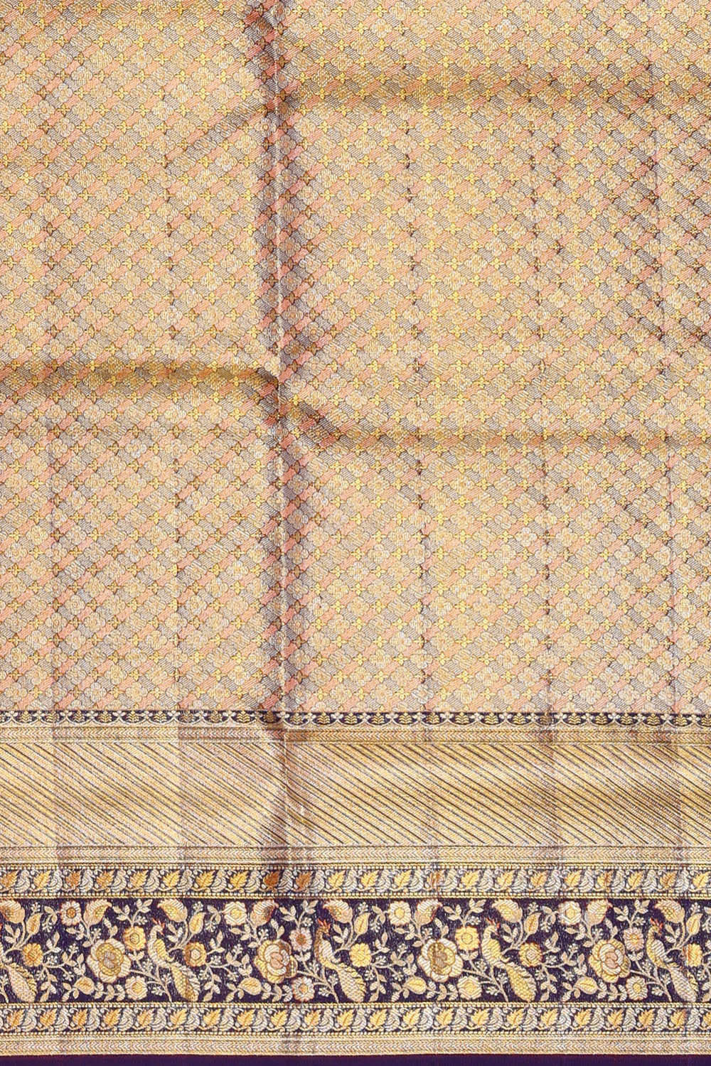 Image of Kanchipattu Orange Brocade Saree