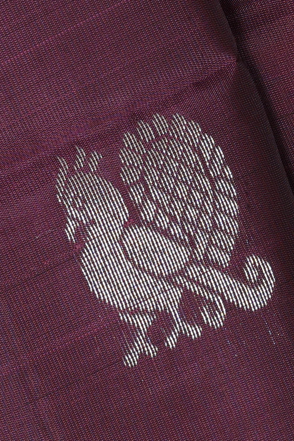 Image of South Silk Dark Purple Saree