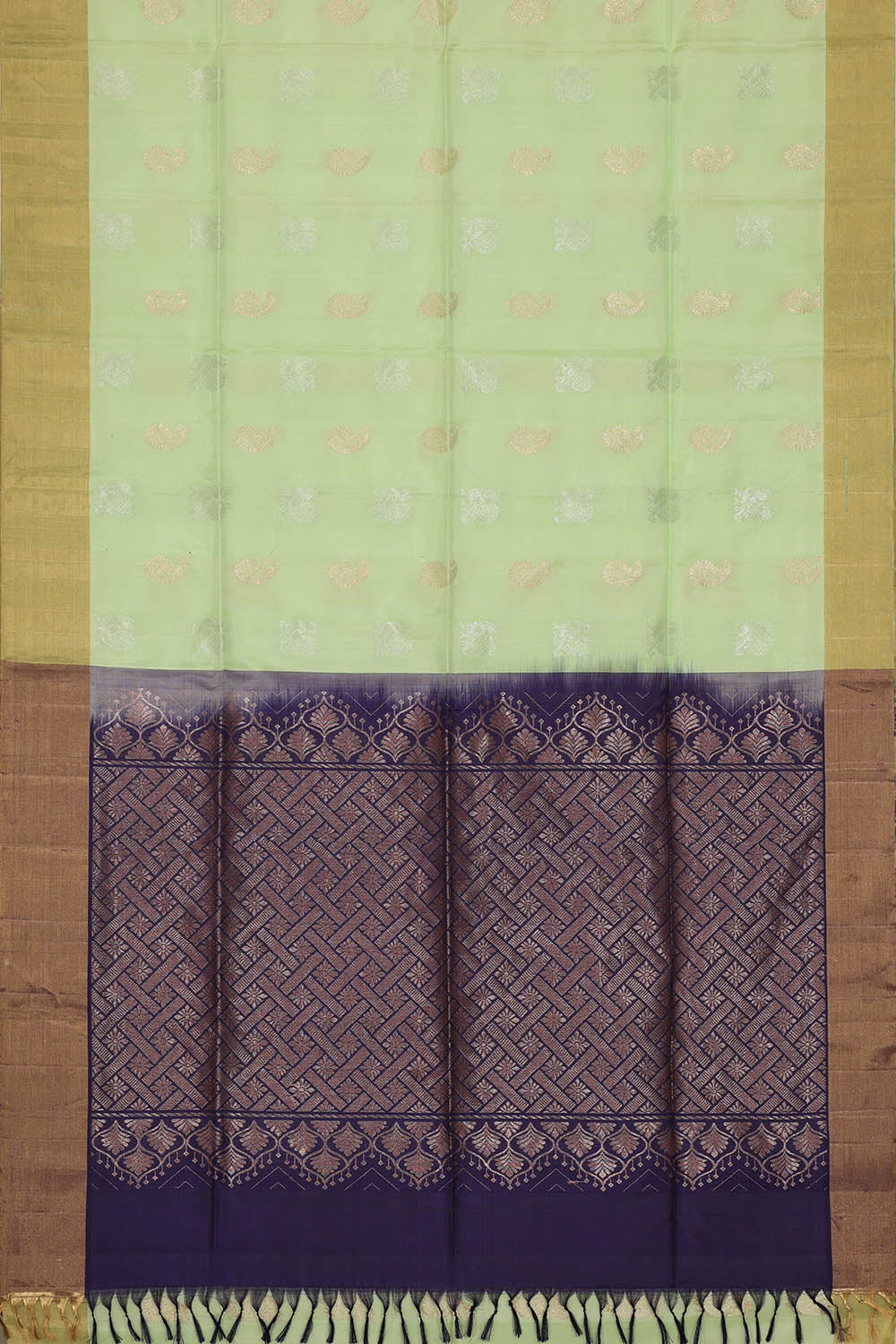 Image of South Silk Light Pastel Green Saree