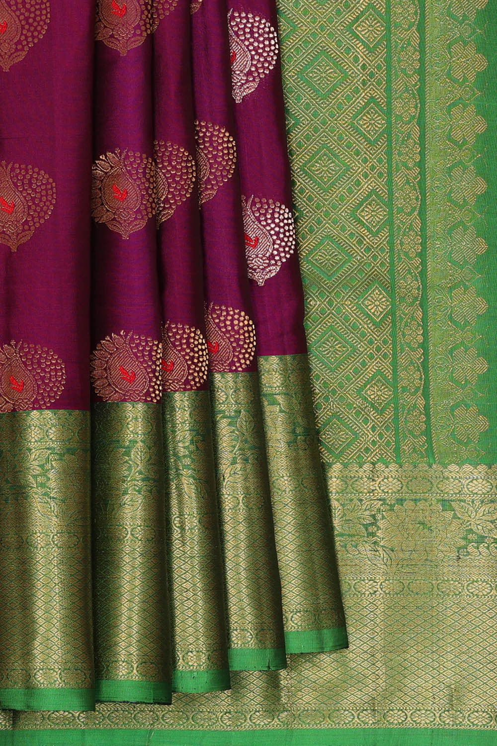 Image of South Silk Purple Saree
