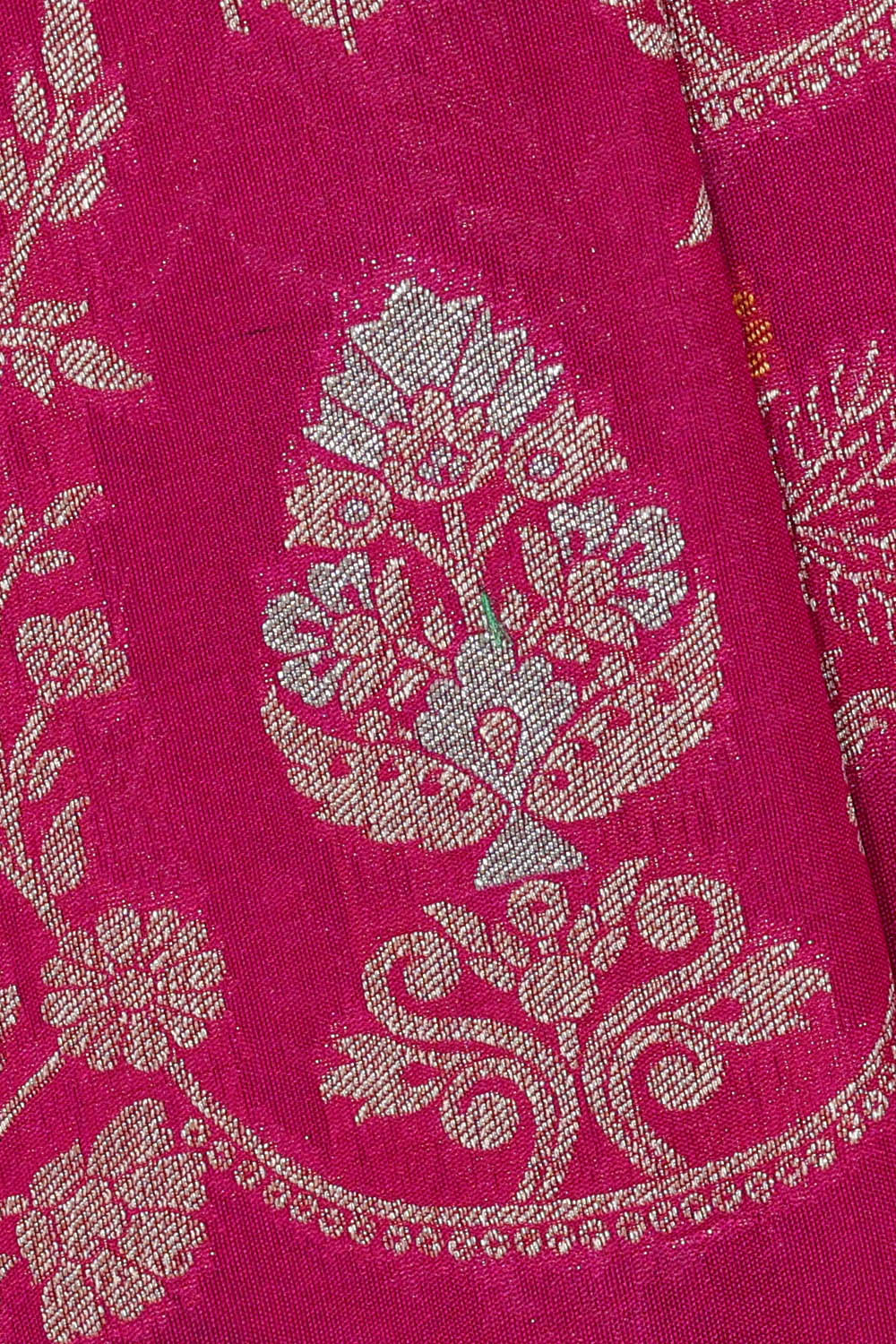 Image of Banarasi Silk Magenta Pink Saree