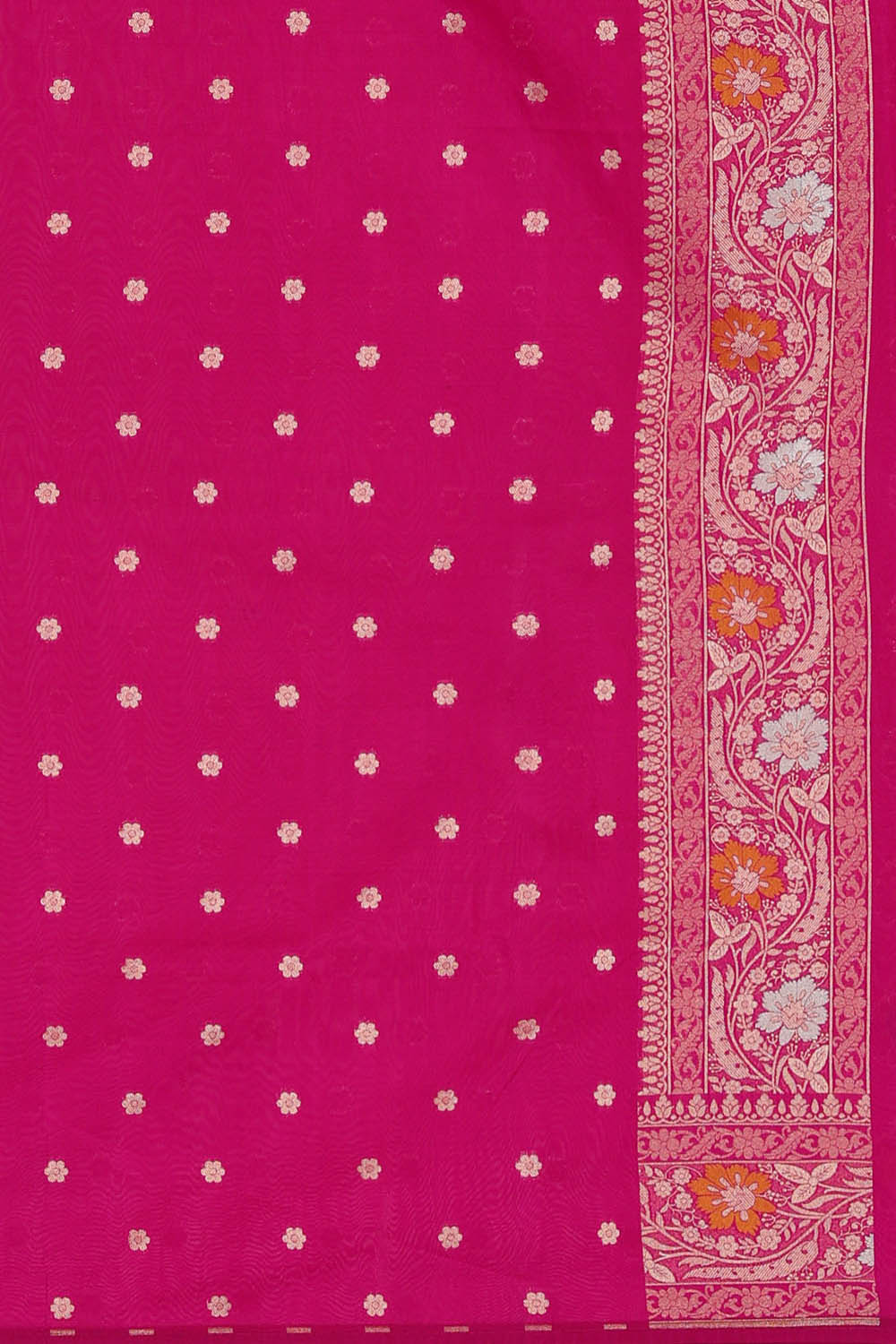 Image of Banarasi Silk Magenta Pink Saree