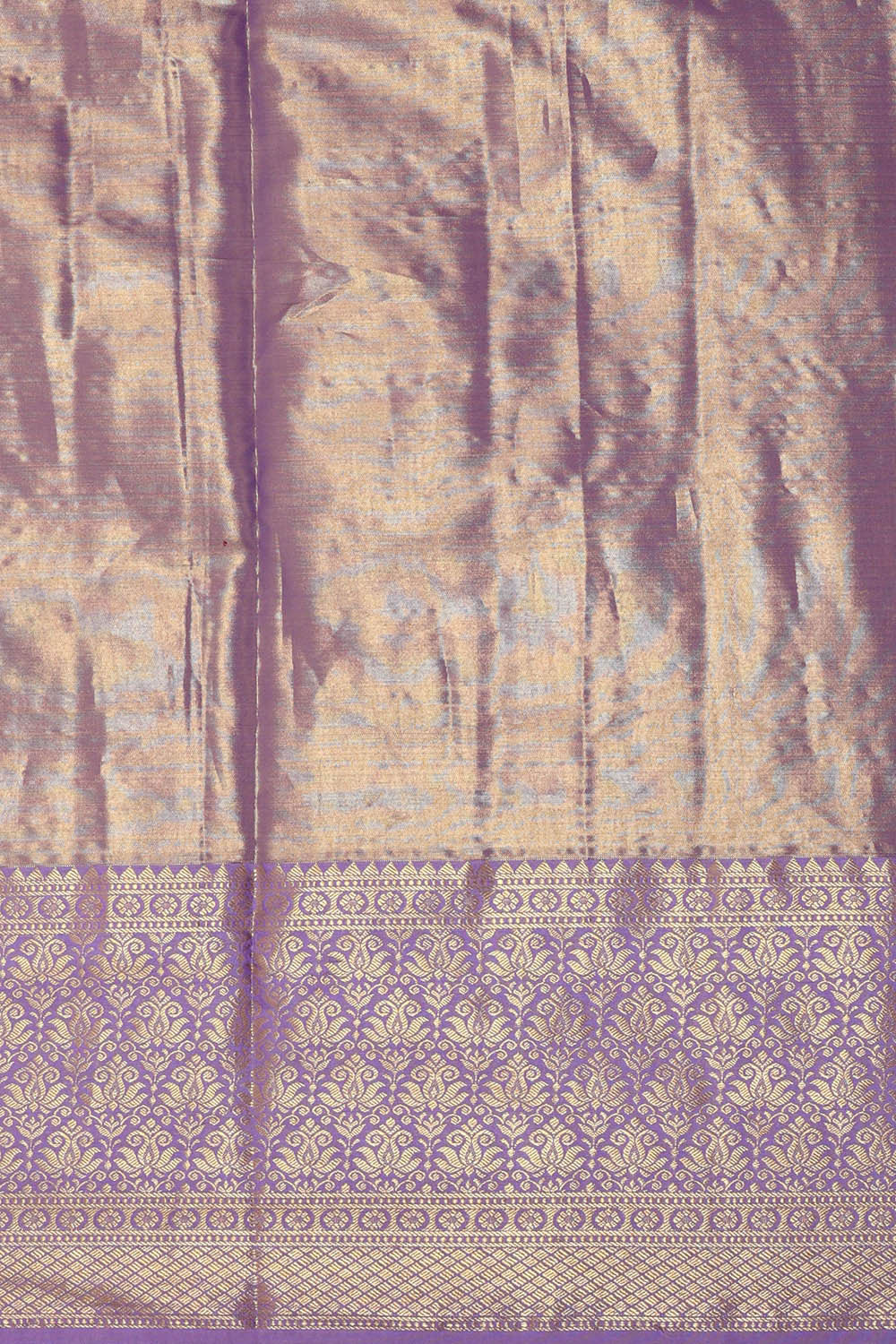 Image of Kanchipattu Mehndi Brown Tissue Brocade Saree