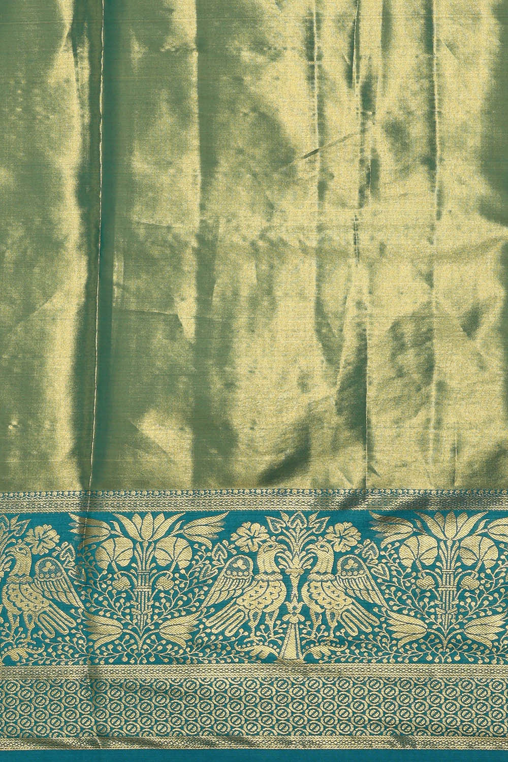 Image of Kanchipattu Golden Yellow Tissue Brocade Saree