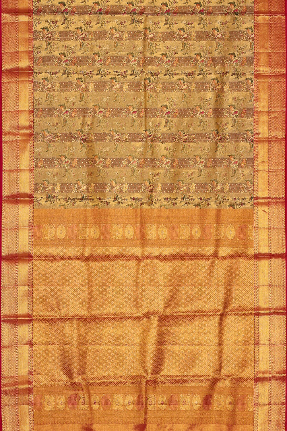Image of Kanchipattu Gold Tissue Brocade Saree