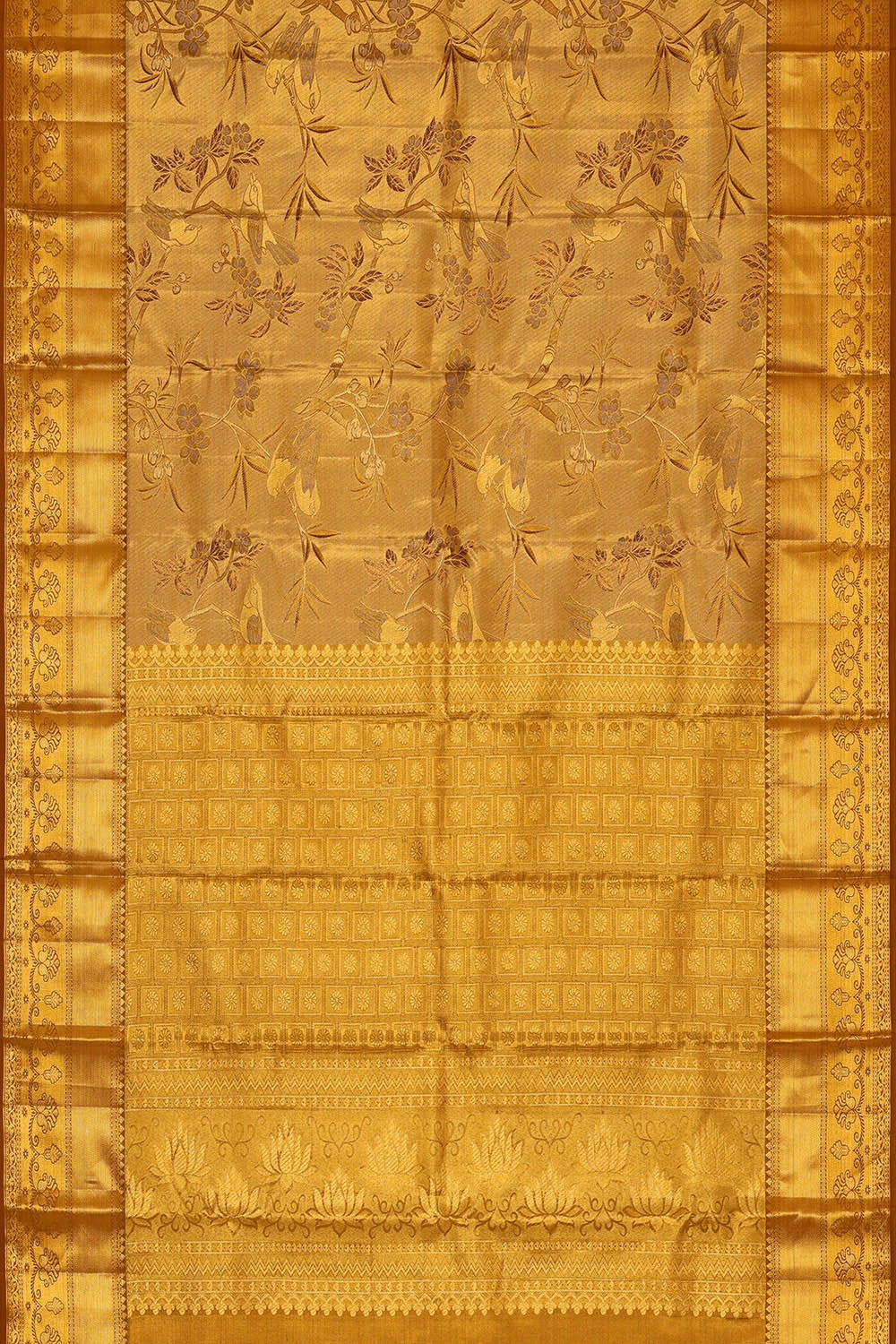 Image of Kanchipattu Gold Tissue Brocade Saree
