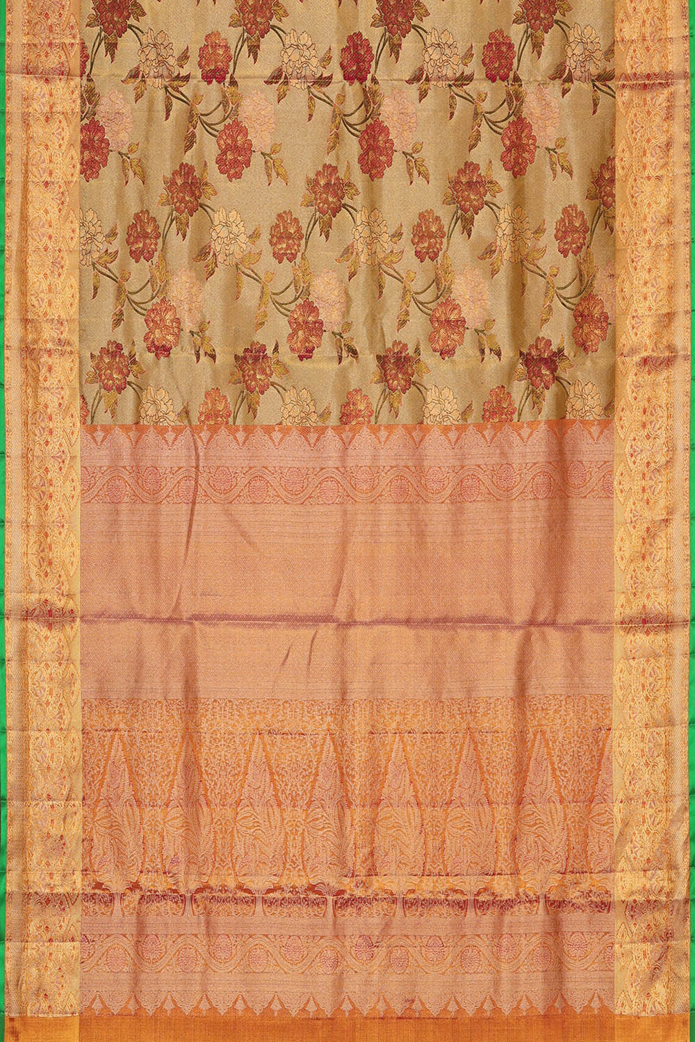 Image of Kanchipattu Gold Tissue Brocade Saree