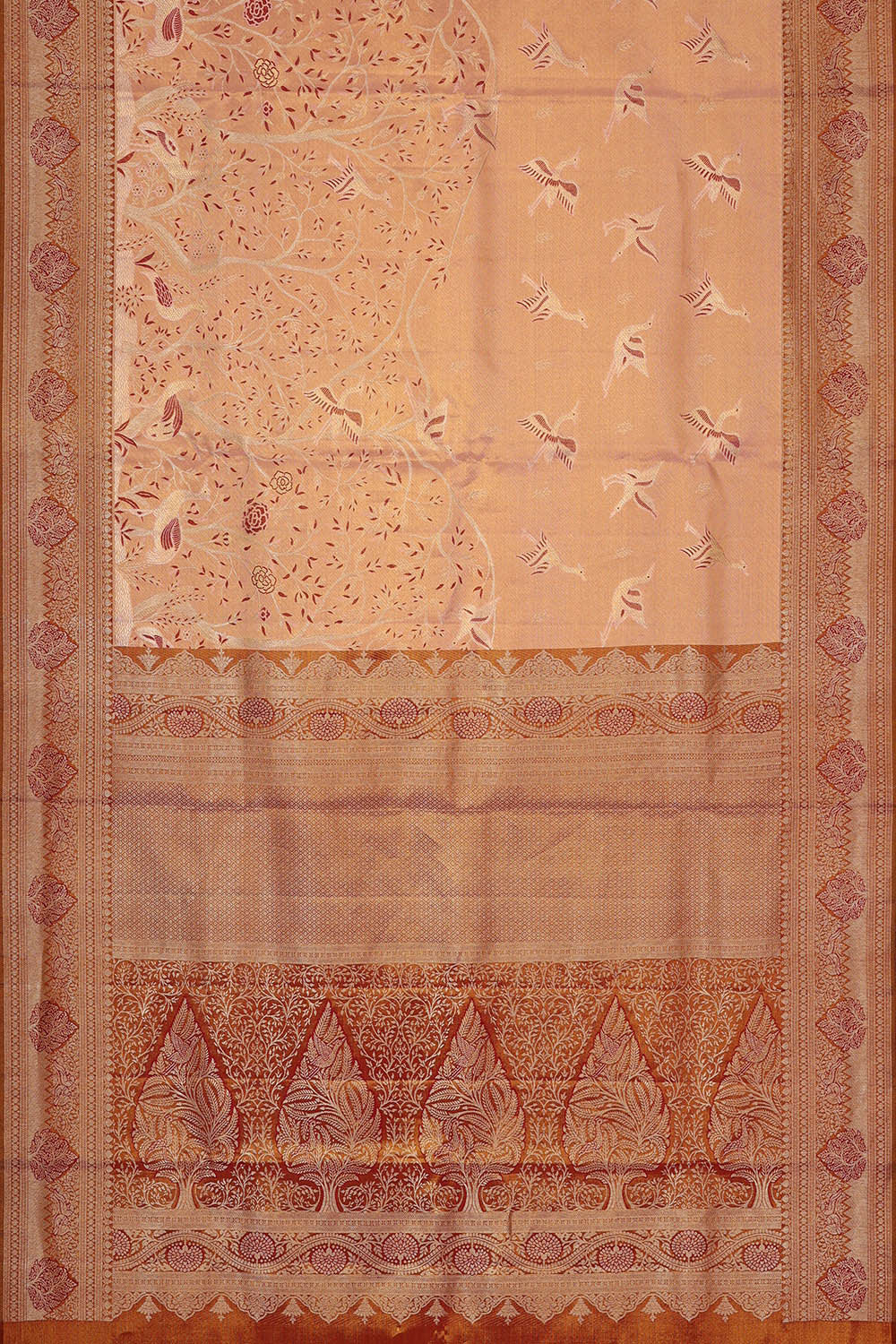 Kanchipattu Pink Brocade Saree