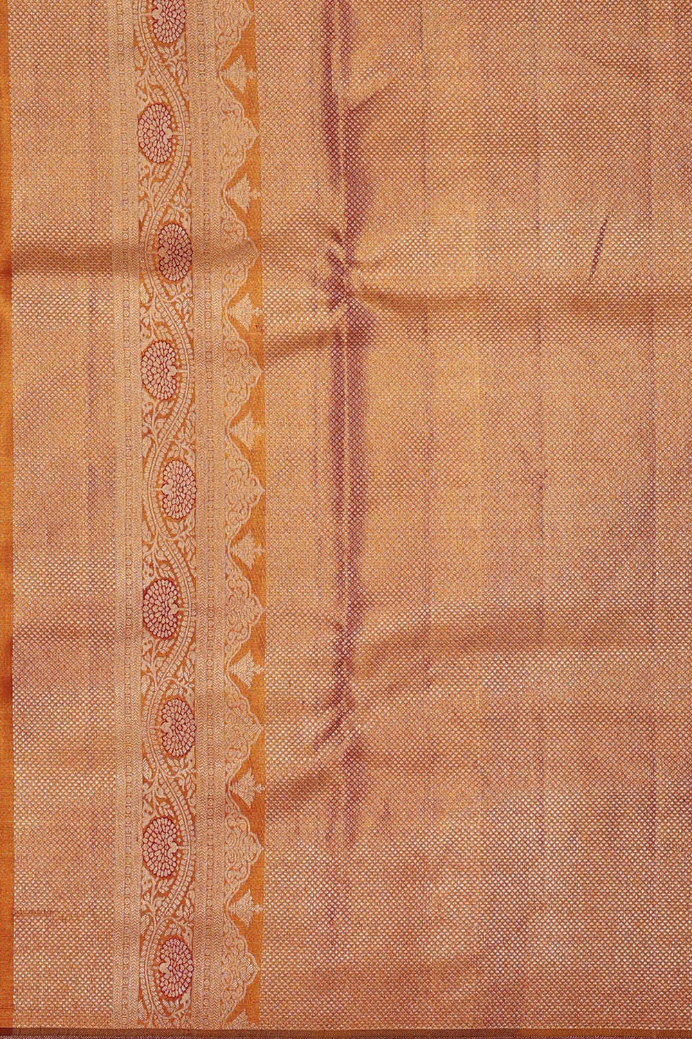 Image of Kanchipattu Creamy Gold Brocade Saree