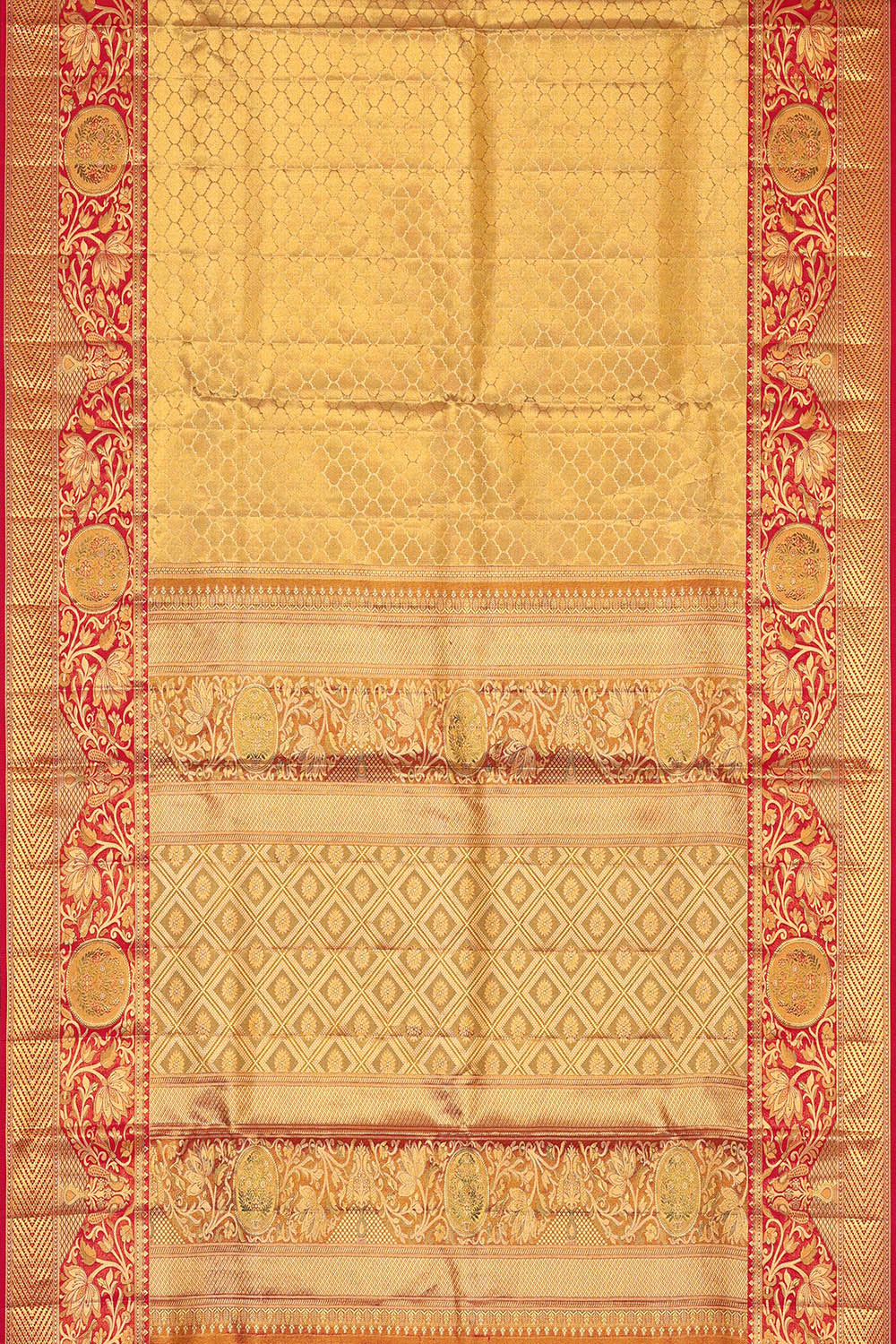 Image of Kanchipattu Gold Tissue Brocade Saree