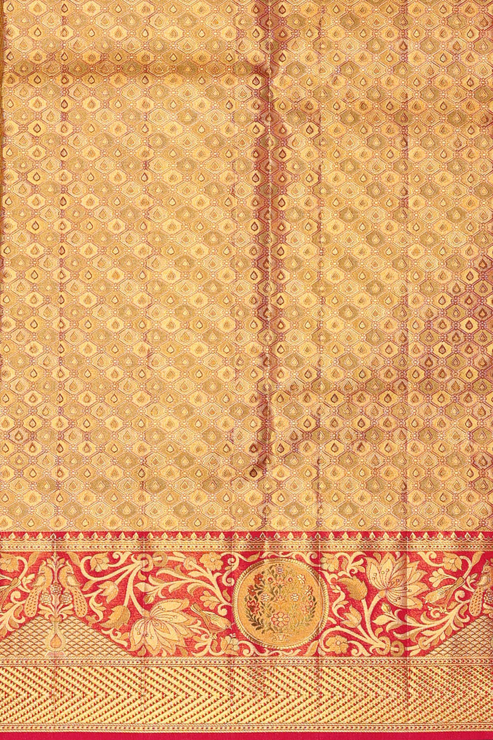 Image of Kanchipattu Gold Tissue Brocade Saree