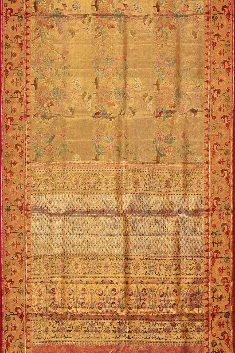 Image of Kanchipattu Gold Tissue Brocade Saree