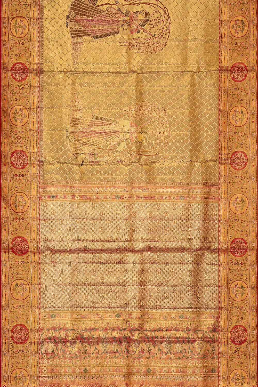 Image of Kanchipattu Gold Tissue Brocade Saree