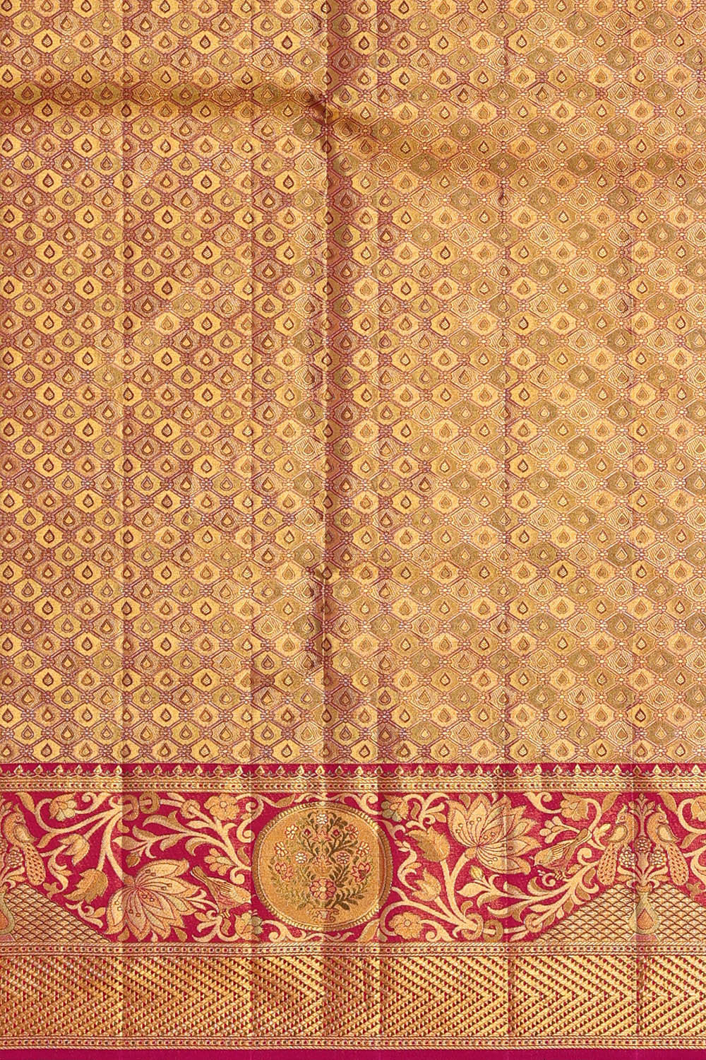 Image of Kanchipattu Gold Tissue Brocade Saree