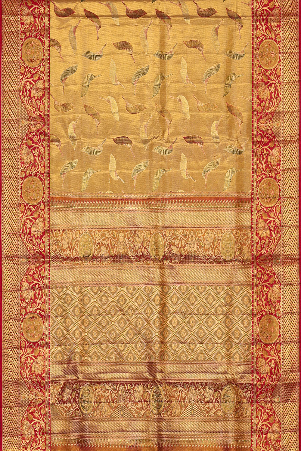 Kanchipattu Gold Tissue Brocade Saree