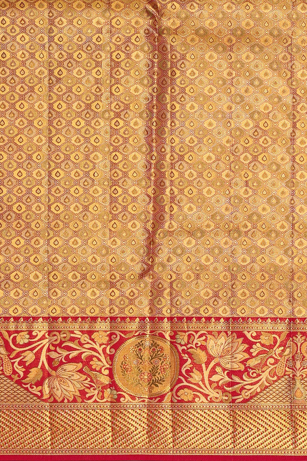 Image of Kanchipattu Gold Tissue Brocade Saree