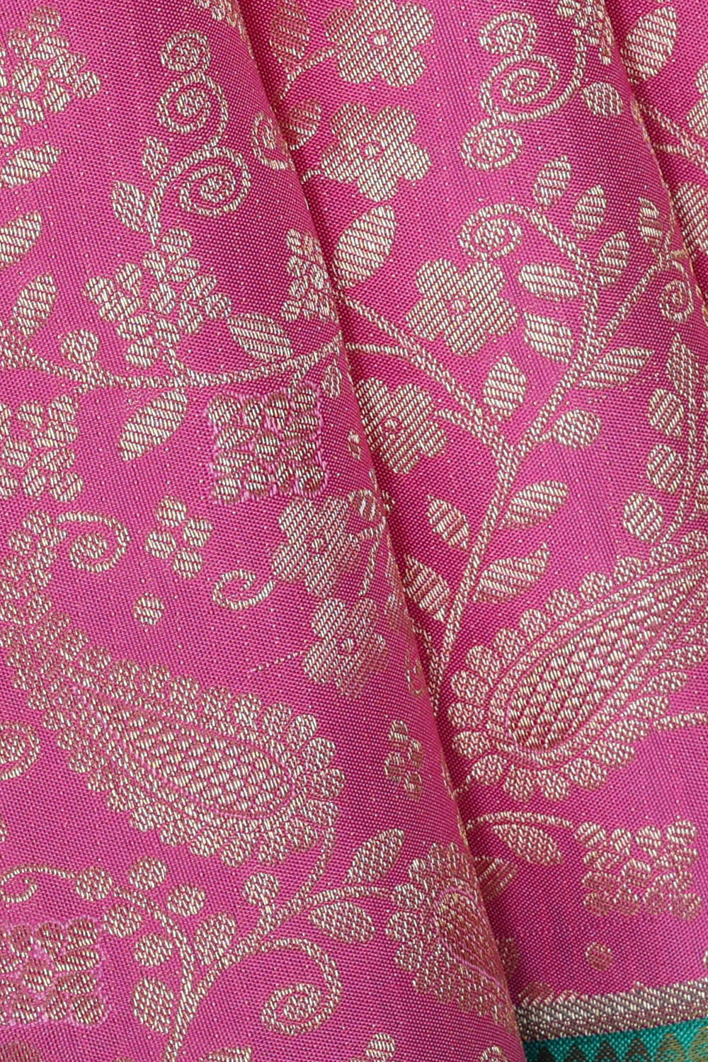 Image of Kanchipattu Pink Brocade Saree
