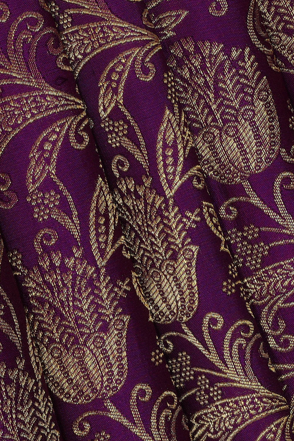 Image of Kanchipattu Purple Brocade Saree