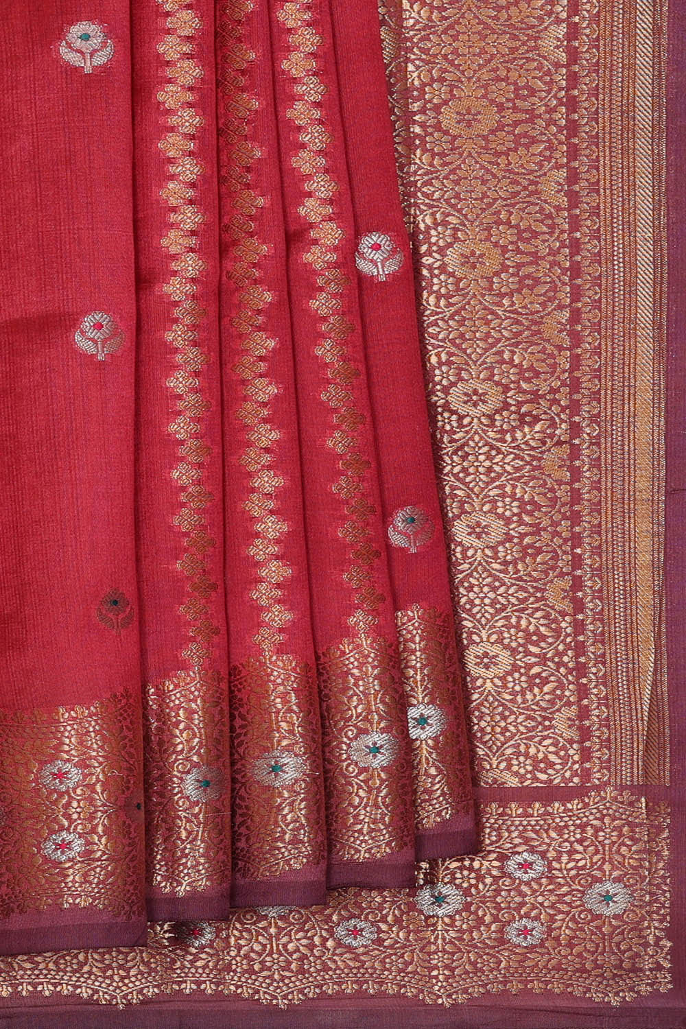 Image of Red Silk Saree