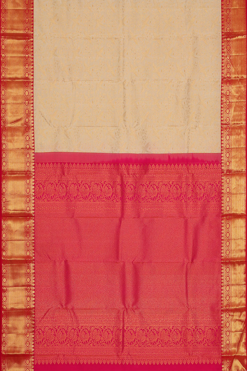 Image of Kanchipattu Silk Cream Saree