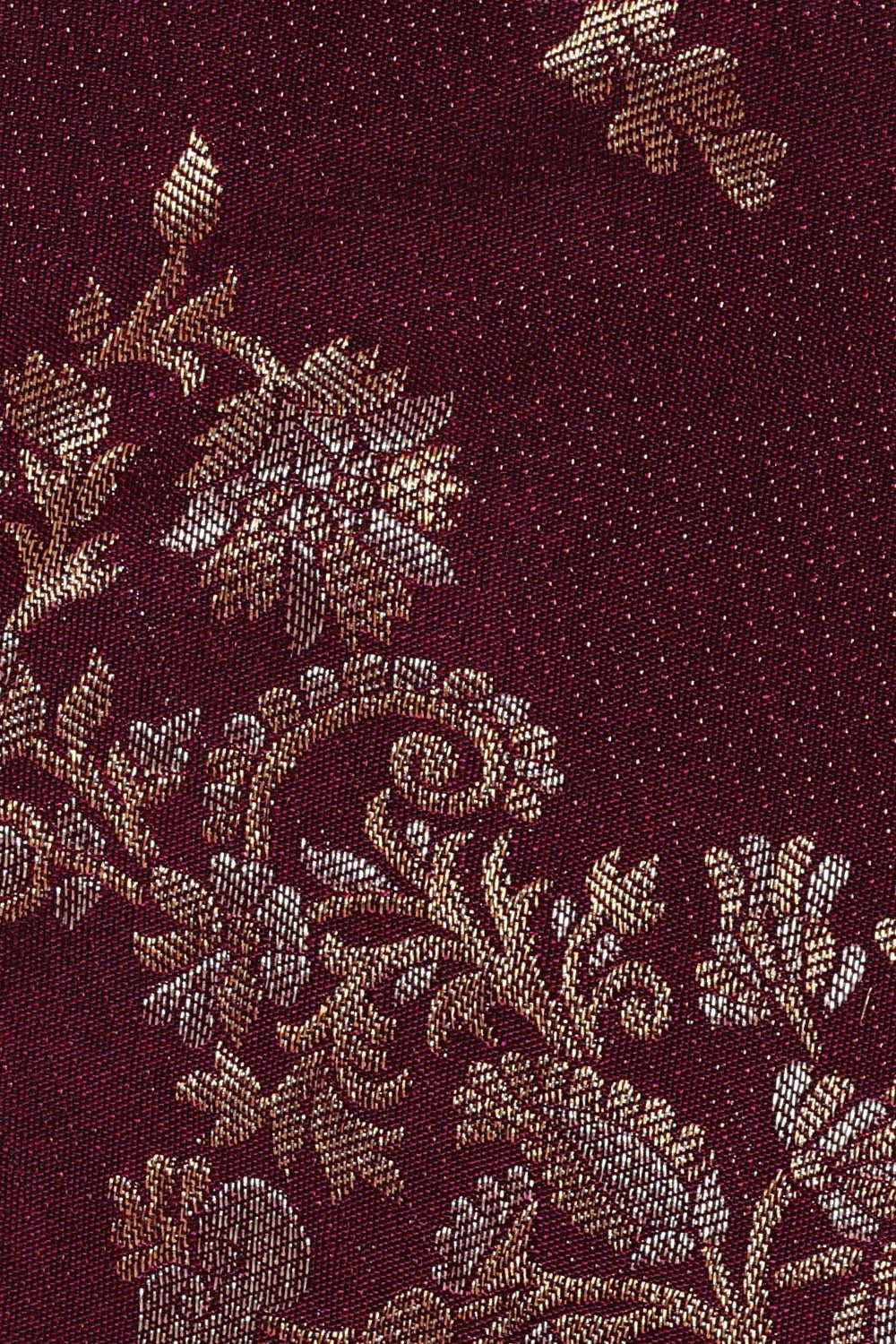 Kanchipattu Deep Wine Brocade Saree