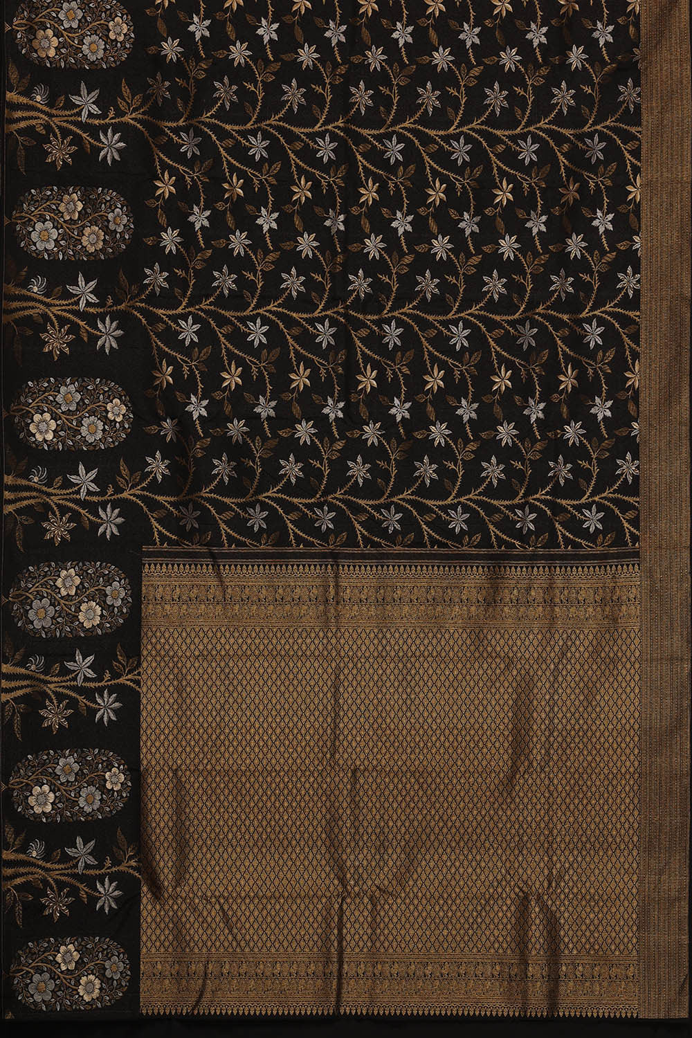 Image of Kanchipattu Black Brocade Saree