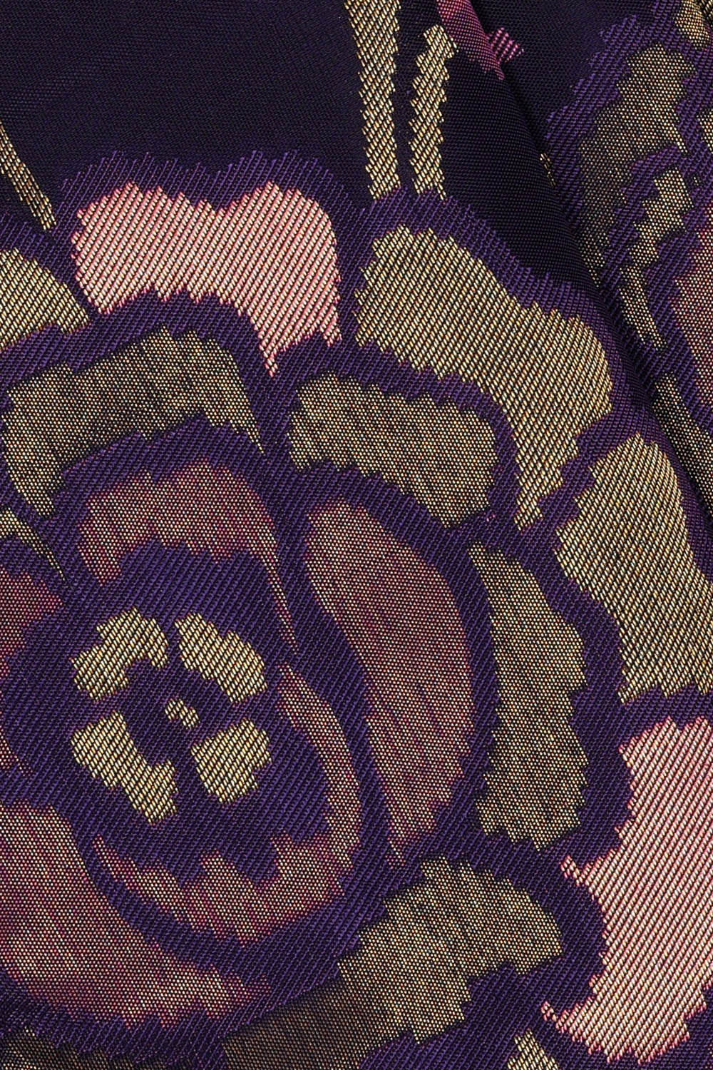 Image of Kanchipattu Navy Blue Brocade Saree