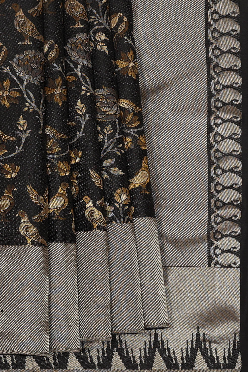 Kanchipattu Black Brocade Saree