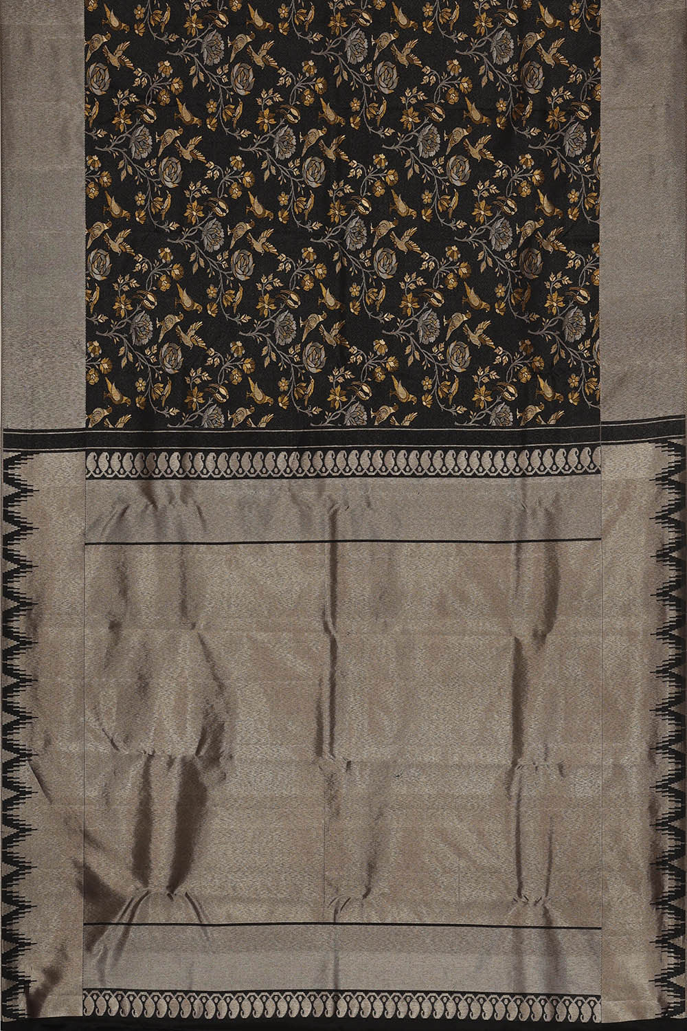 Image of Kanchipattu Black Brocade Saree