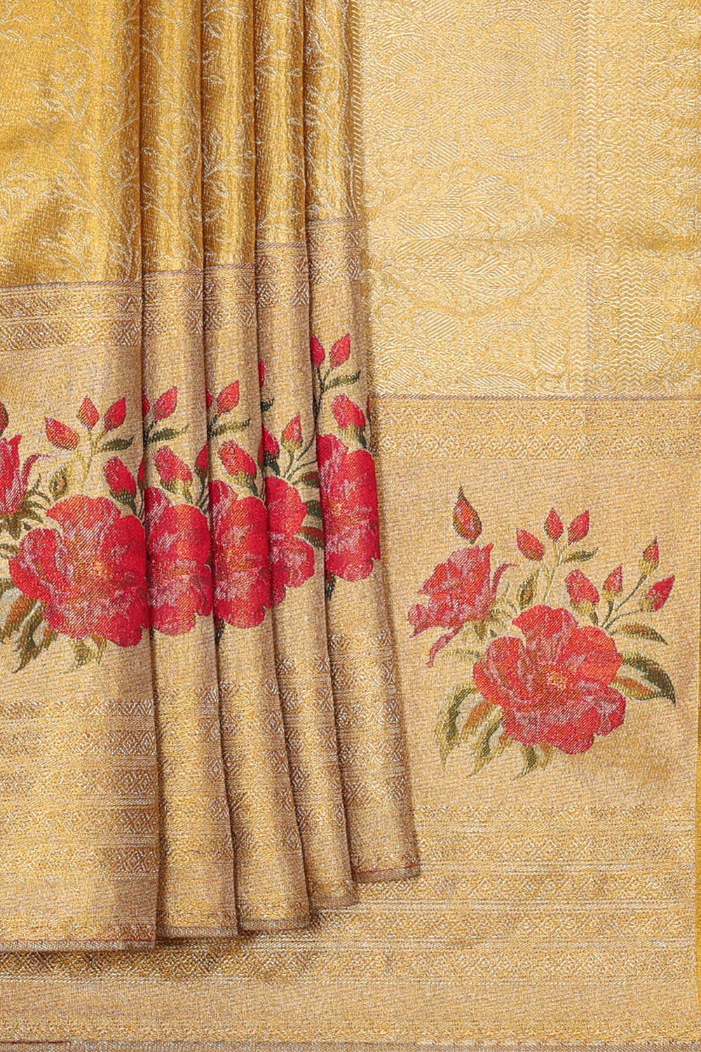 Kanchipattu Gold Brocade Saree