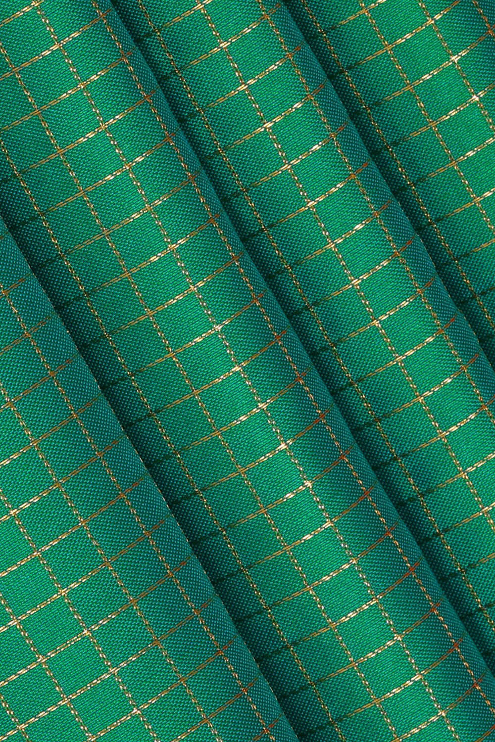 Kanchipattu Emerald Green Brocade Saree