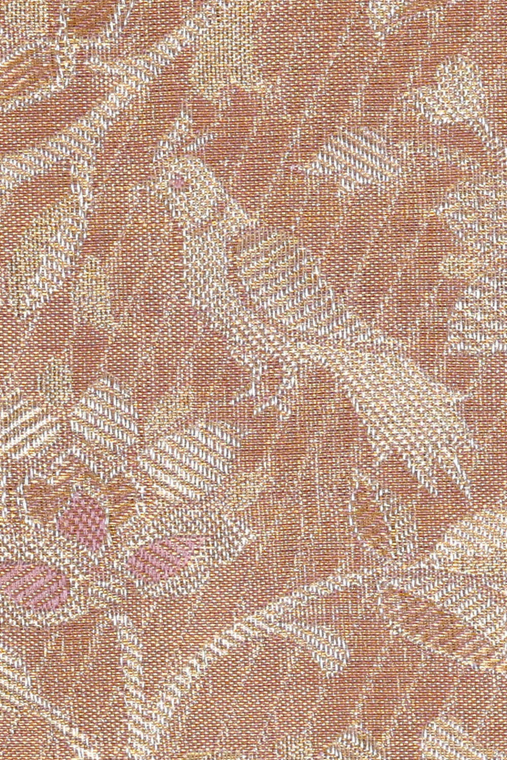 Image of Kanchipattu Golden Pink Brocade Saree