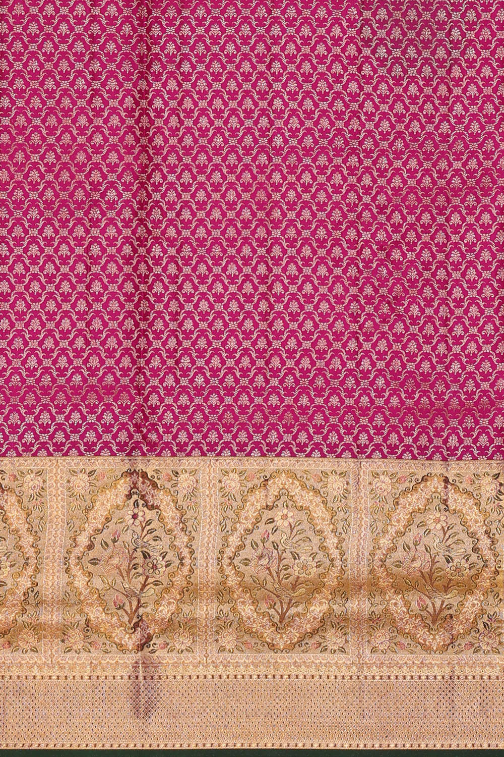 Image of Kanchipattu Sea Green Brocade Saree