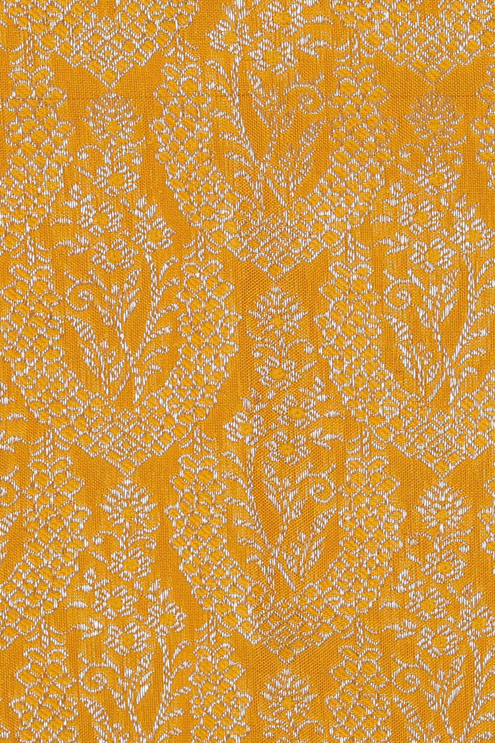 Image of Kanchipattu Mustard Yellow Brocade Saree