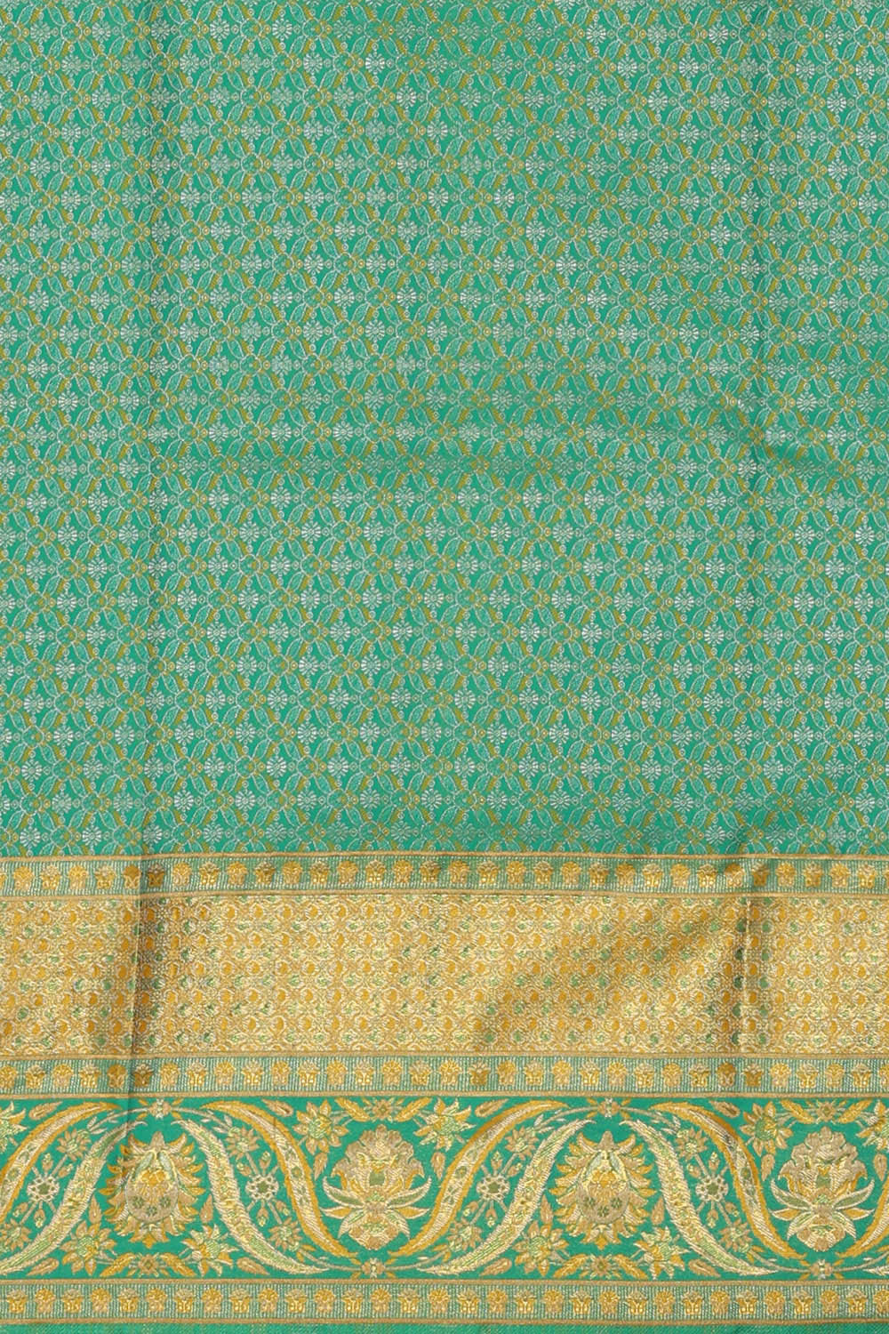 Image of Kanchipattu Mustard Yellow Brocade Saree