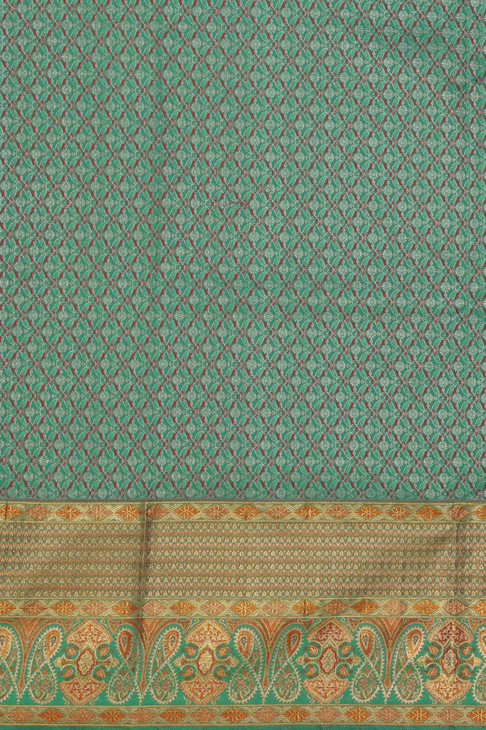 Image of Kanchipattu Red Brocade Saree