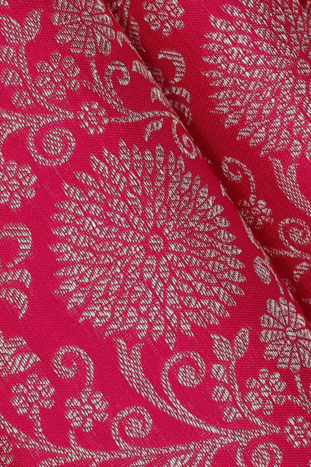 Image of Kanchipattu Reddish Pink Brocade Saree
