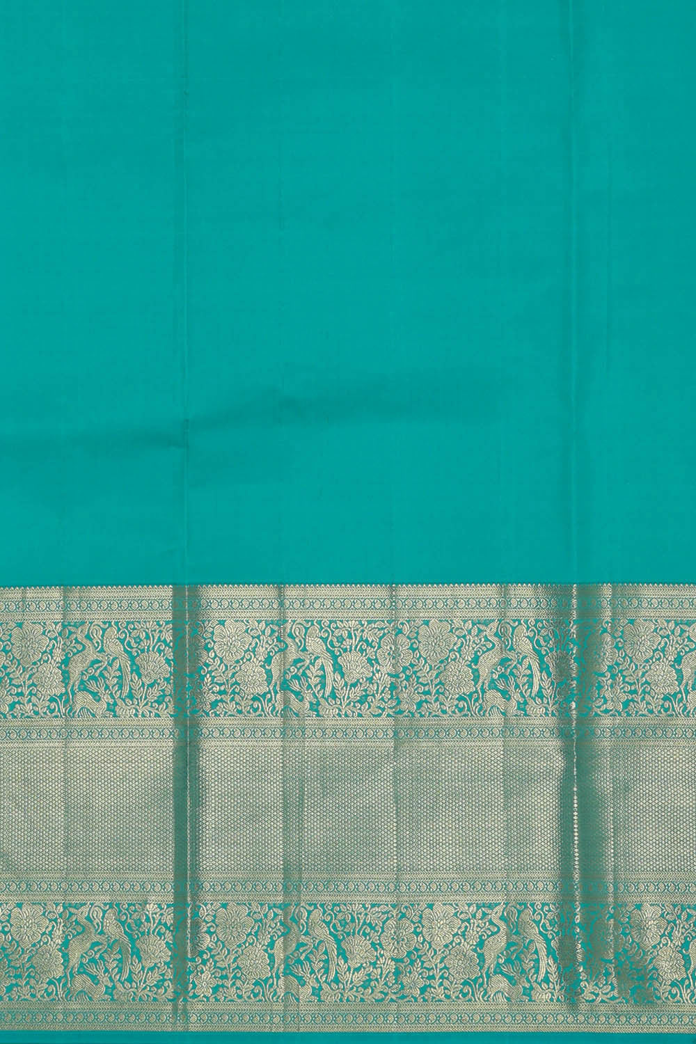 Image of Kanchipattu Deep Sea Green Brocade Saree