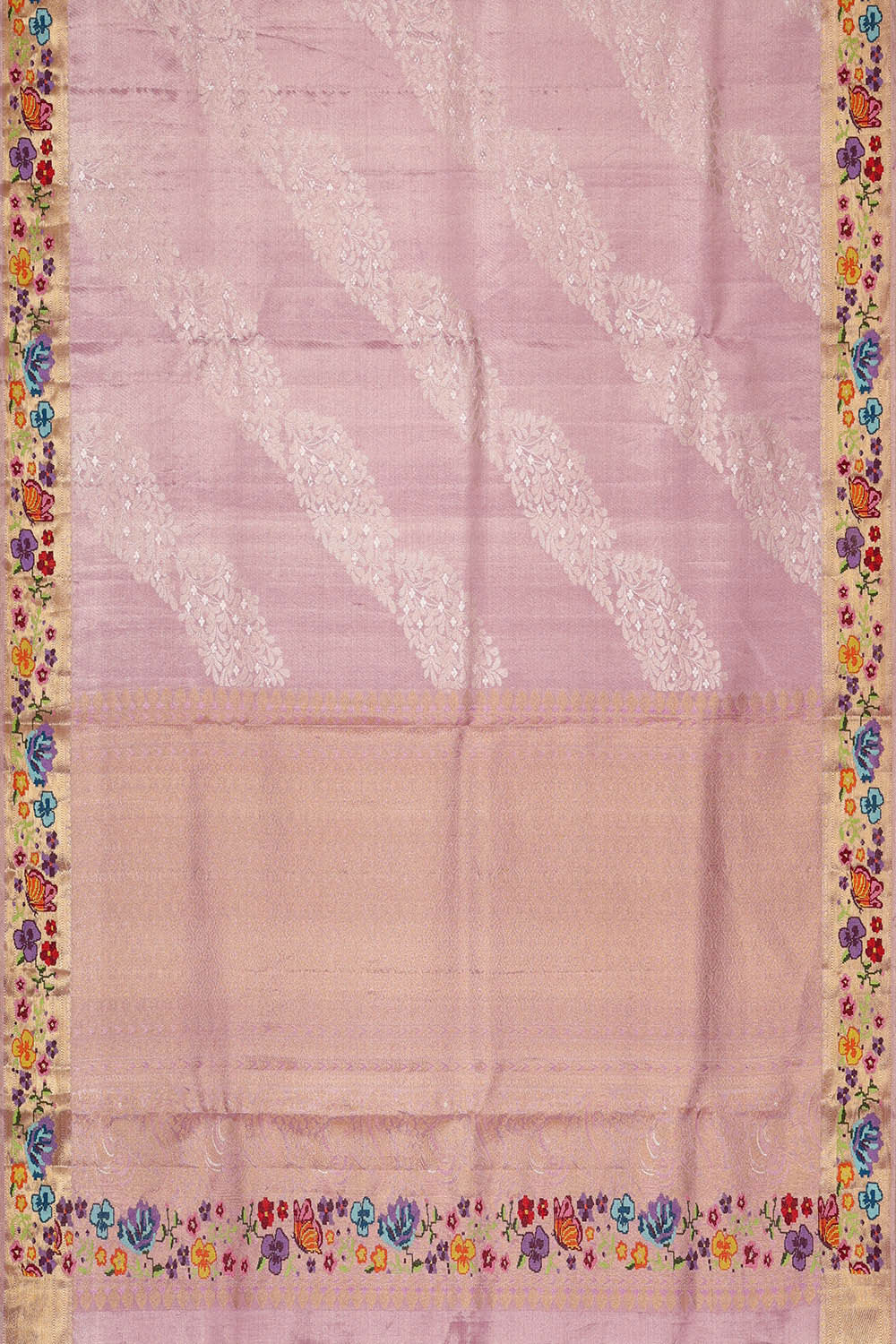 Image of Kanchipattu Light Lavender Tissue Brocade Saree