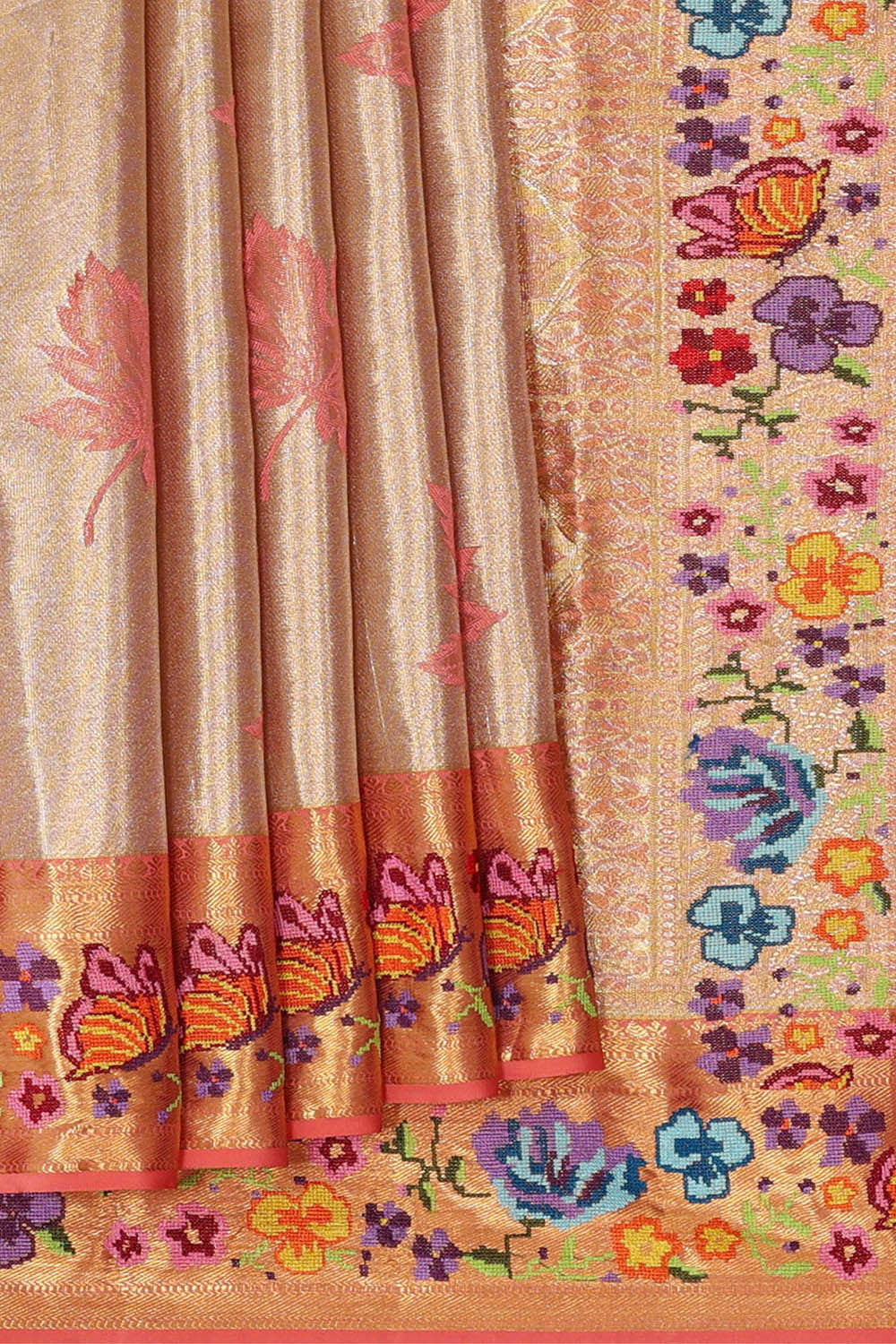 Kanchipattu Gold Tissue Brocade Saree