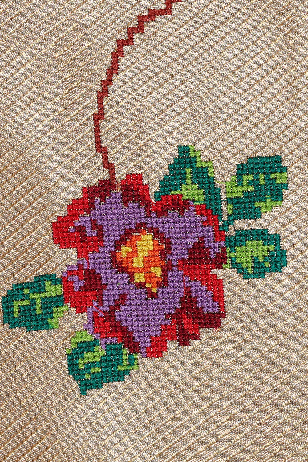 Image of Embroidered Kanchipattu Gold Tissue Brocade Saree