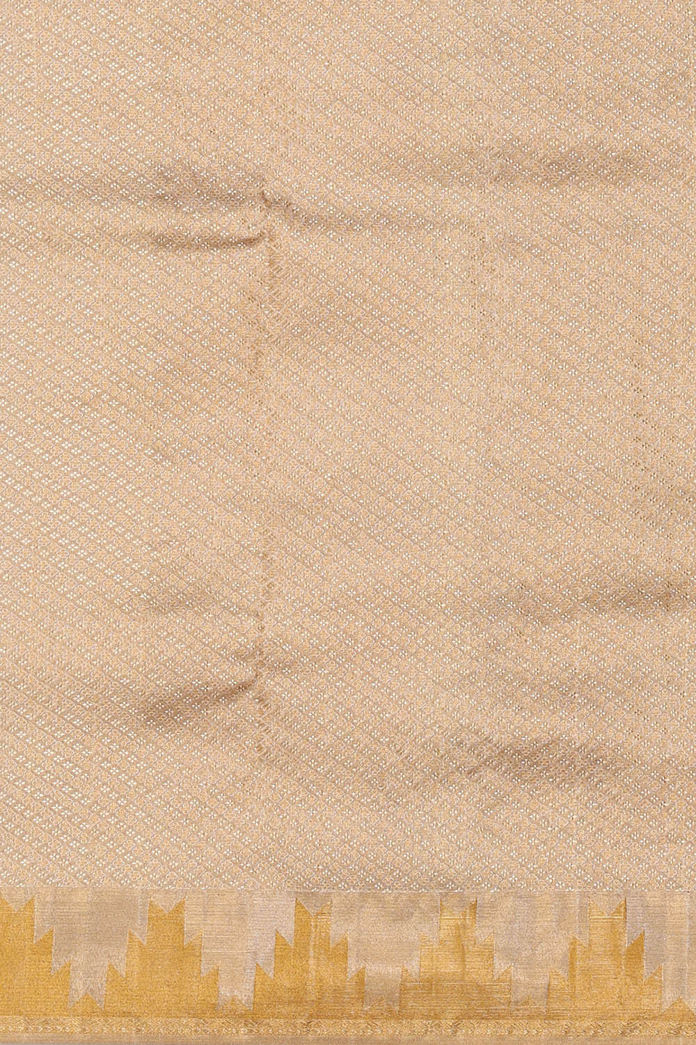 Image of Embroidered Kanchipattu Gold Tissue Brocade Saree