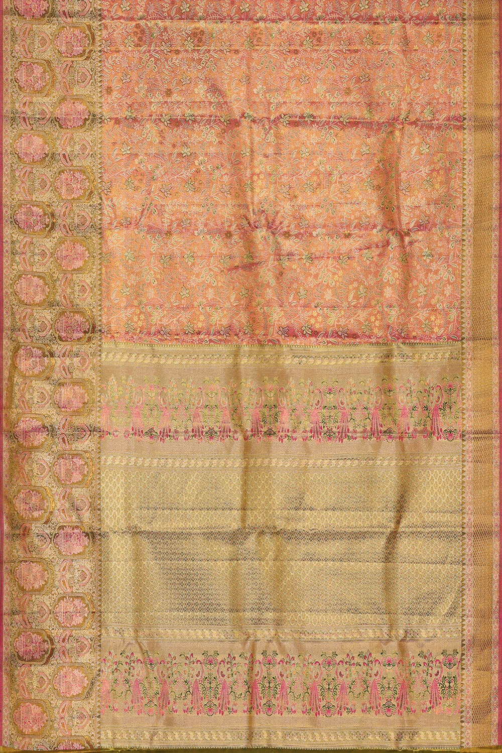 Image of Kanchipattu Pink Brocade Saree