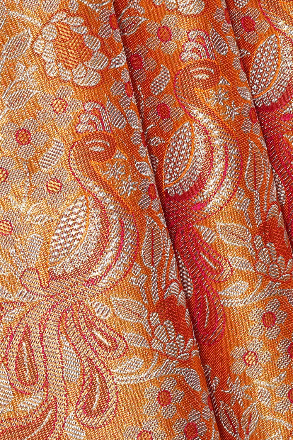 Image of Kanchipattu Golden Yellow Brocade Saree