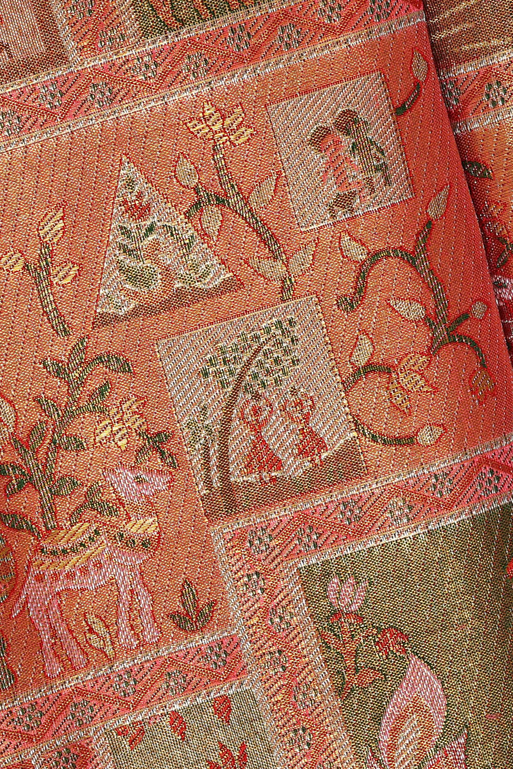 Image of Kanchipattu Multicolour Tissue Brocade Saree