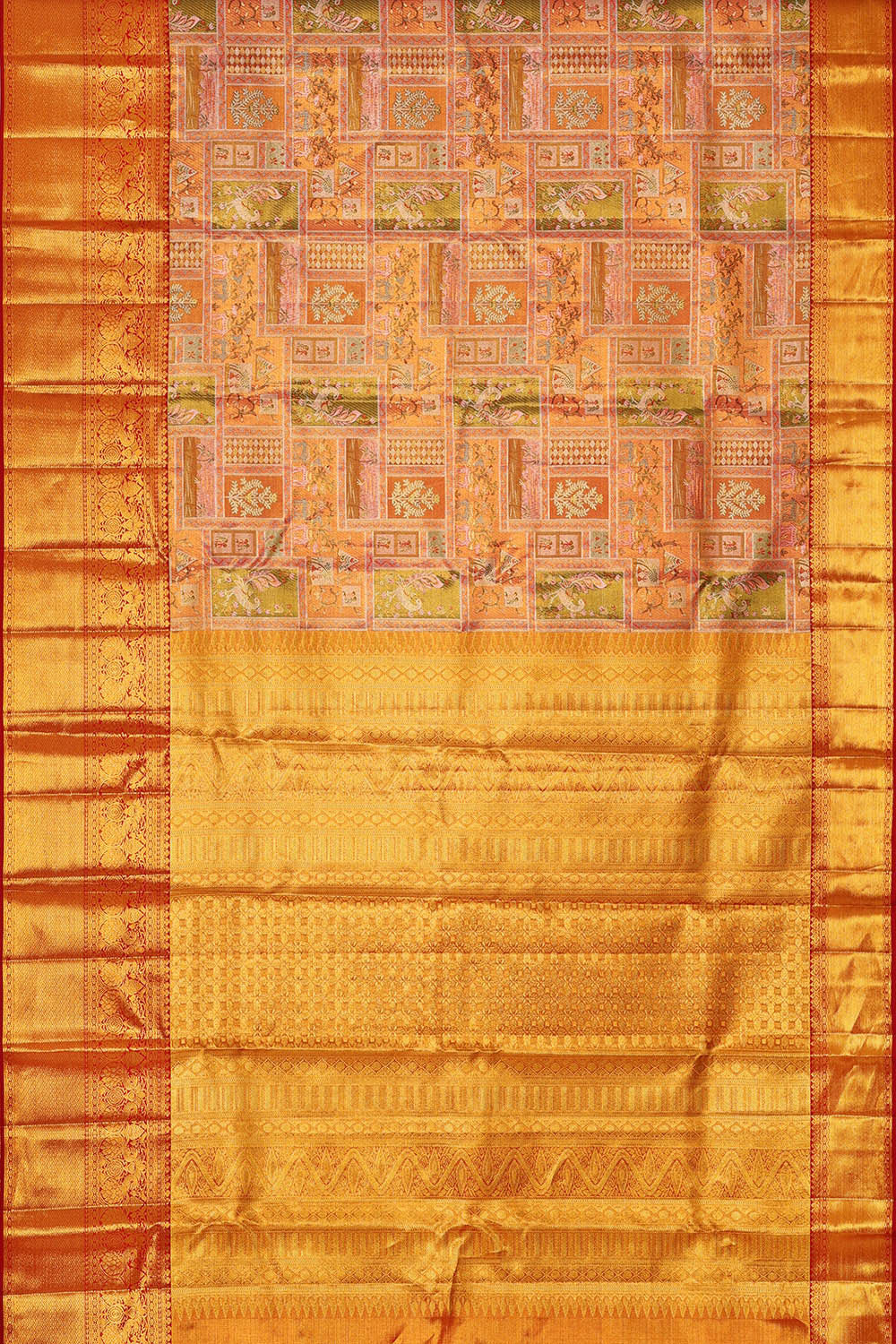 Image of Kanchipattu Multicolour Tissue Brocade Saree