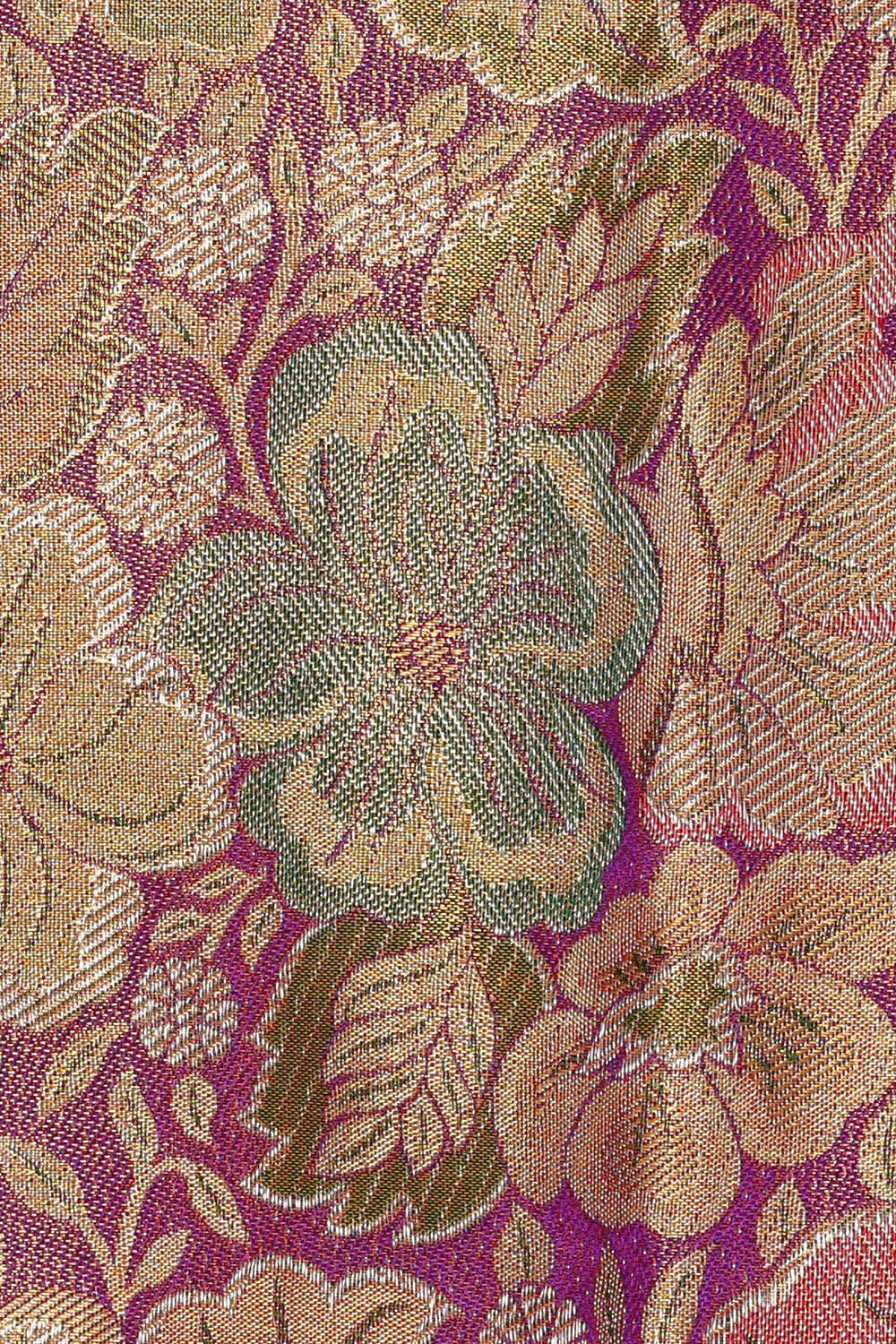 Kanchipattu Purple Tissue Brocade Saree