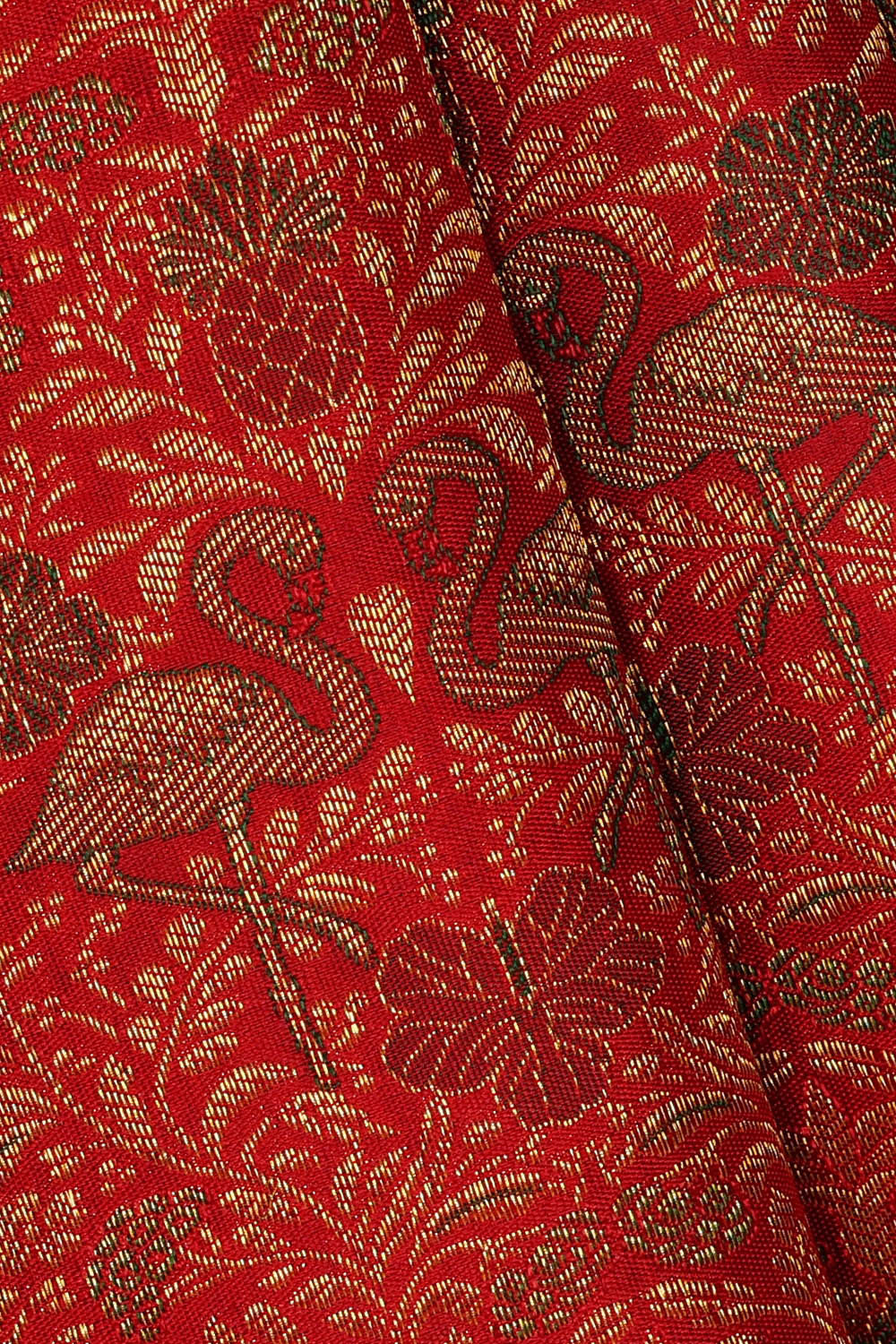 Image of Kanchipattu Red Brocade Saree