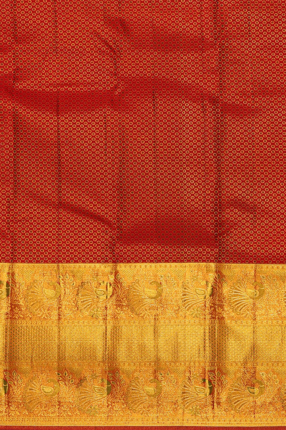 Image of Kanchipattu Red Brocade Saree
